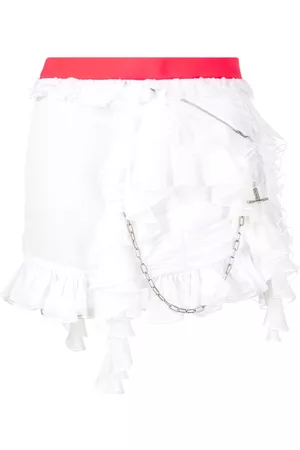 Dsquared2 Women Asymmetrical Skirts - Asymmetric-design ruffle skirt - White