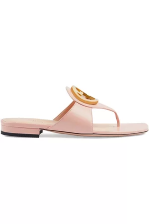 Gucci Women Thong Sandals - Blondie Interlocking G logo thong sandals - Pink