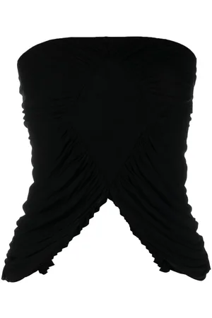 Saint Laurent Ruched strapless top