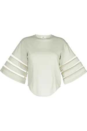 Muller Of Yoshiokubo Cut-out sleeves cotton T-shirt