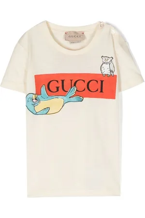 Gucci Gucci Tiger Logo Print T-shirt - Farfetch