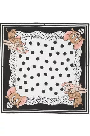 MONNALISA Graphic print polka dot scarf - Black
