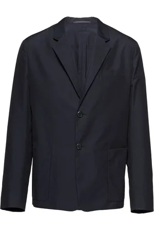Prada Triangle logo cotton blazer