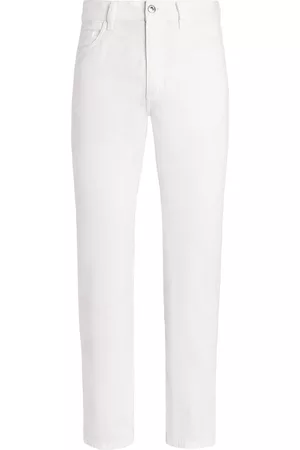 Z Zegna Men Slim Jeans - Garment dyed slim cut jeans - White