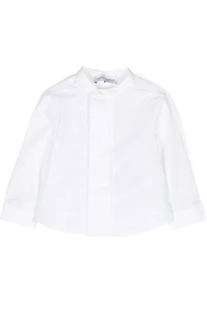 Emporio Armani Concealed-fastening cotton shirt - White
