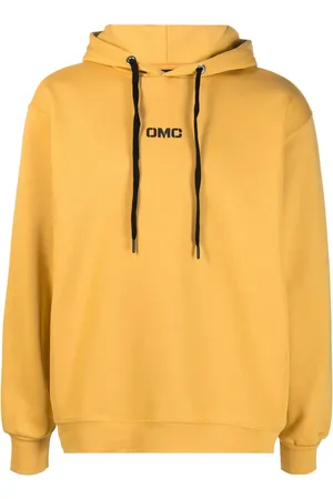 Filo Logo Printed Cotton Blend Hoodie in Yellow - Max Mara