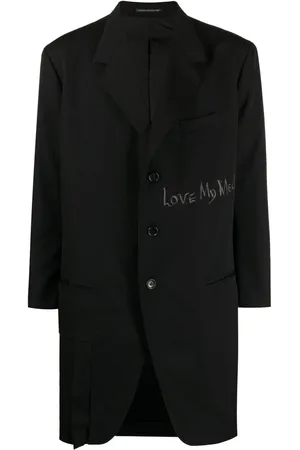 YOHJI YAMAMOTO Notched-lapels wool coat