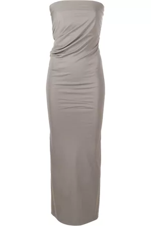 CHRISTOPHER ESBER Strapless ruched dress - Grey