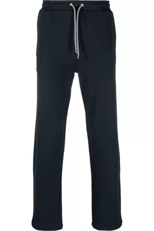 corneliani Drawstring cotton track pants - Blue
