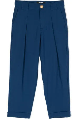 Balmain Pleated wool trousers