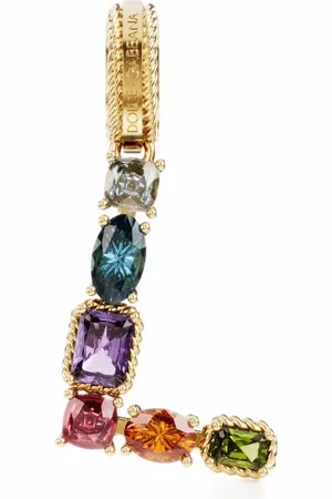 Dolce & Gabbana Rainbow Alphabet L 18kt yellow multi-stone pendant