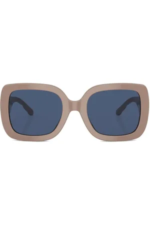 Tory Burch Kira Square Sunglasses In Dark Wood