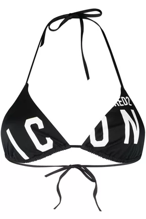 Dsquared2 Women Bikini Tops - Icon printed bikini top - Black