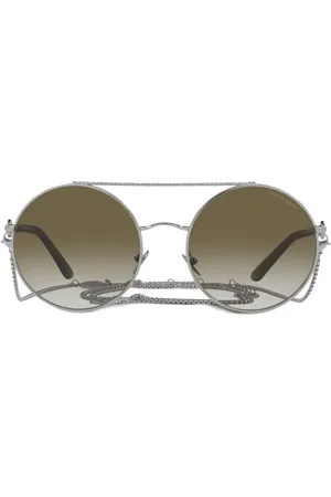 Giorgio Armani Chain-detail round-frame sunglasses