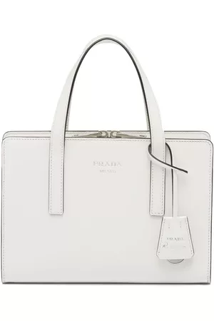 Prada Women Tote Bags - Re-Edition 1995 leather bag - White
