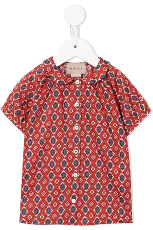 Gucci Shirts - Becky abstract-print cotton shirt - Red