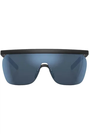 Giorgio Armani Logo-print shield-frame sunglasses