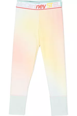 Stella McCartney Girls Leggings - Tie-dye print leggings - Yellow