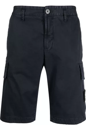 Stone Island Men Shorts - Compass-motif cargo shorts - Blue