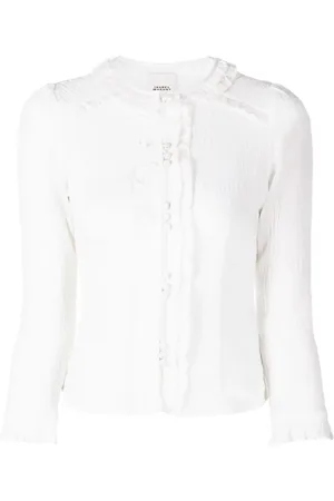 Isabel Marant Georgia ruffled semi-sheer blouse