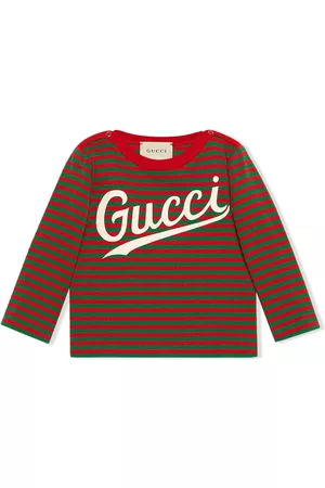 Gucci T-shirts - Striped logo-print T-shirt - Red