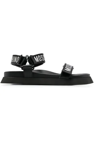 Moschino Logo-strap leather sandals