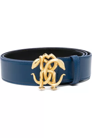 Roberto Cavalli Men Belts - Logo-buckle belt - Blue