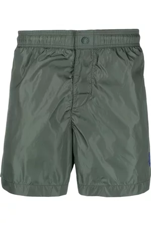 Moncler Logo-patch swim shorts - Green