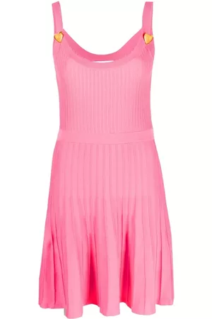 Moschino Ribbed-knit scoop neck dress - Pink