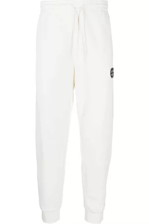 Emporio Armani Logo-print drawstring track pants - White