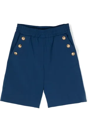 Balmain Button-embossed wool shorts