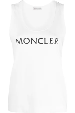 Moncler Women Tank Tops - Logo-print tank top - White