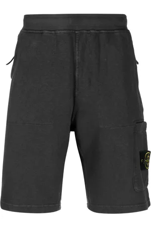 Stone Island Men Sports Shorts - Compass-motif cotton shorts - Grey