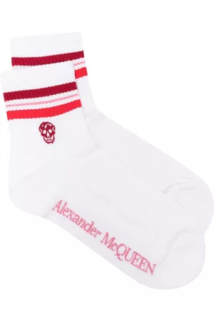 Alexander McQueen Women Socks - Skull motif socks - White