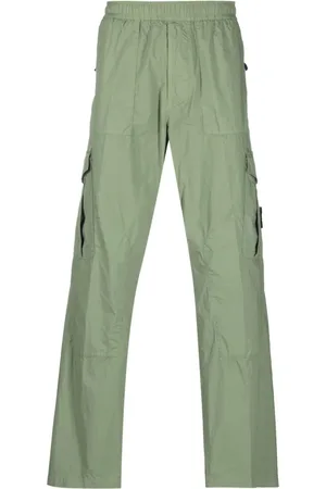 Stone Island Logo-patch straight-leg trousers