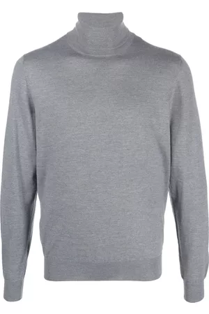 corneliani Men Turtleneck Sweaters - Roll-neck long-sleeve jumper - Grey