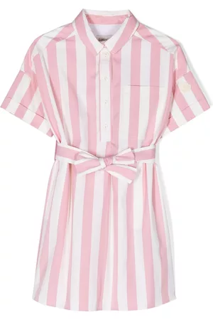 Moncler Stripe-print cotton shirt dress - White