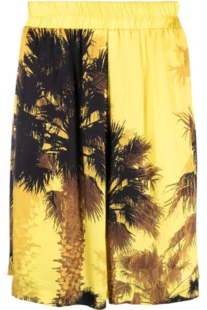 LANEUS Palm-tree print shorts