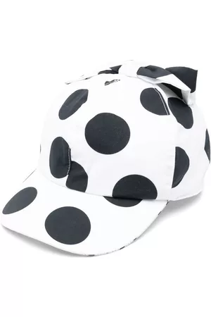 MONNALISA Girls Caps - Polka dot-print cotton cap - White