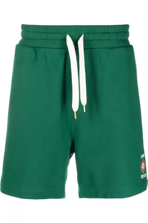 Casablanca Sports Shorts - Logo-print drawstring track shorts - Green