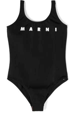 Marni Girls Swimsuits - Logo-print swimsuit - Black