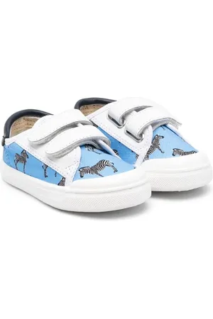PèPè Zebra-print touch-strap trainers