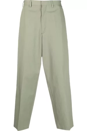 Etudes Wide-leg cotton cropped trousers - Green