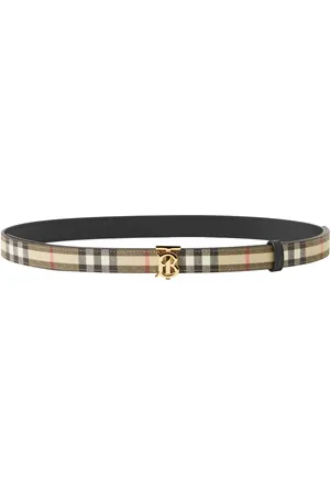 Burberry Burberry CHECK AND LEATHER REVERSIBLE TB Belt - Stylemyle