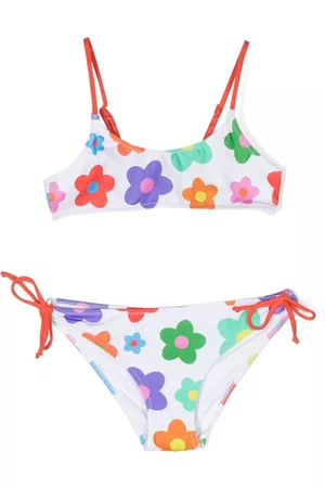 MC2 SAINT BARTH Girls Bikini Sets - Floral-print bikini set - White