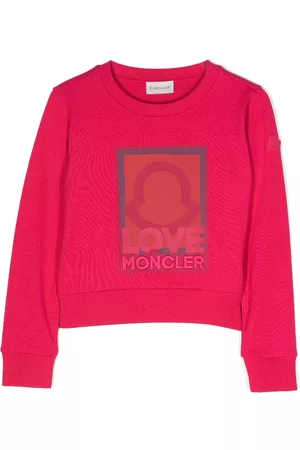 Moncler Hoodies - Graphic-print cotton sweatshirt - Pink