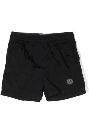 Stone Island Logo-patch swim shorts - Black