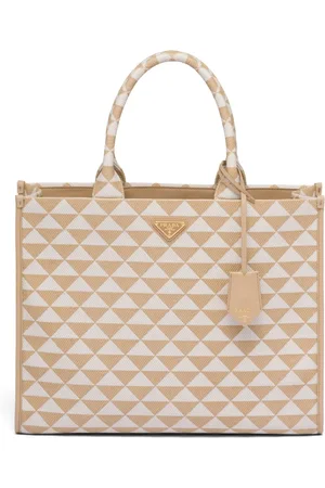 Prada Large Symbole embroidered tote bag