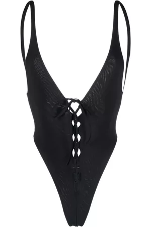 Dsquared2 Tie-fastening high-cut swimsuit - Black