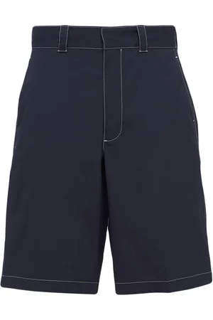 Prada Triangle-logo poplin bermuda shorts